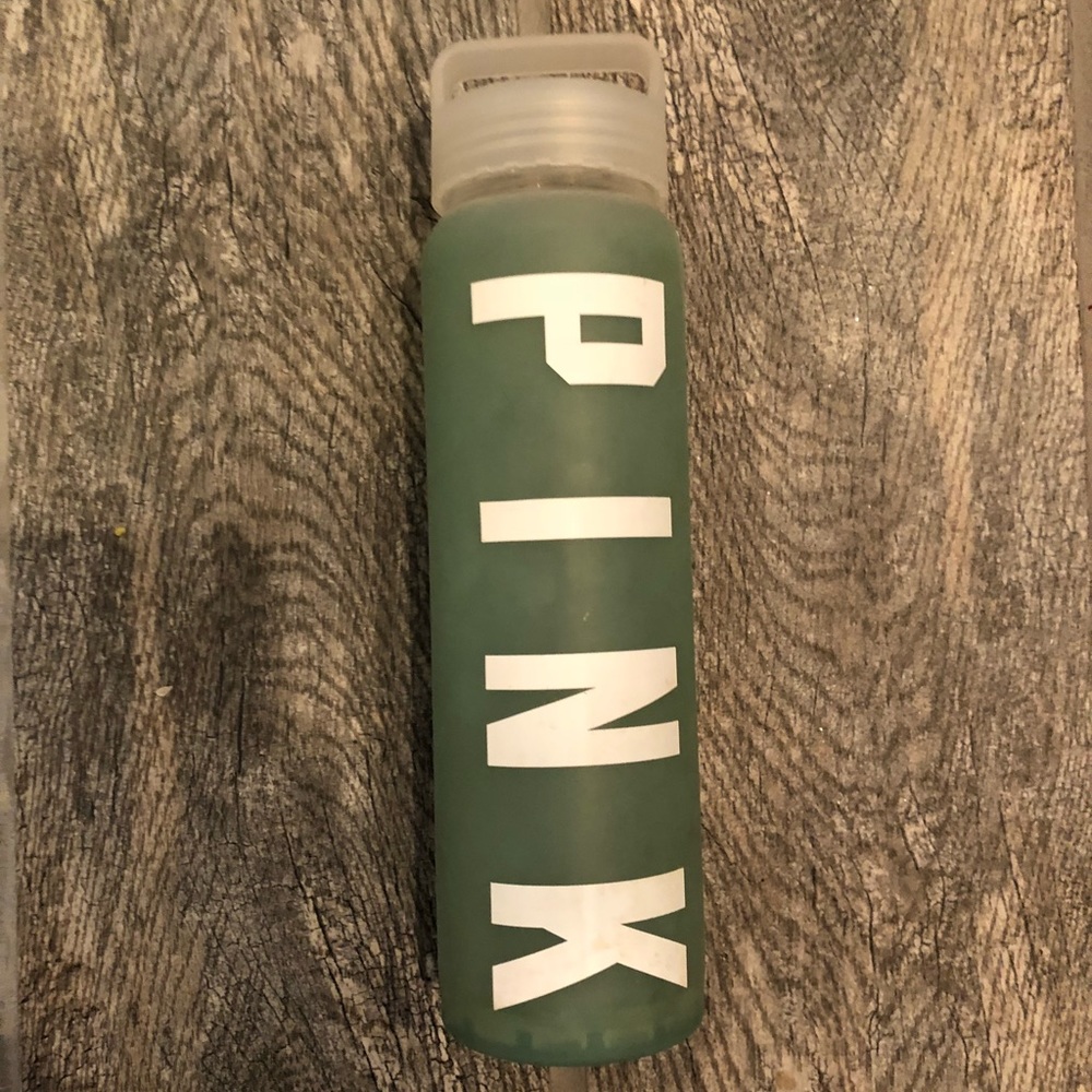 PINK silicon-insulated glass water bottle